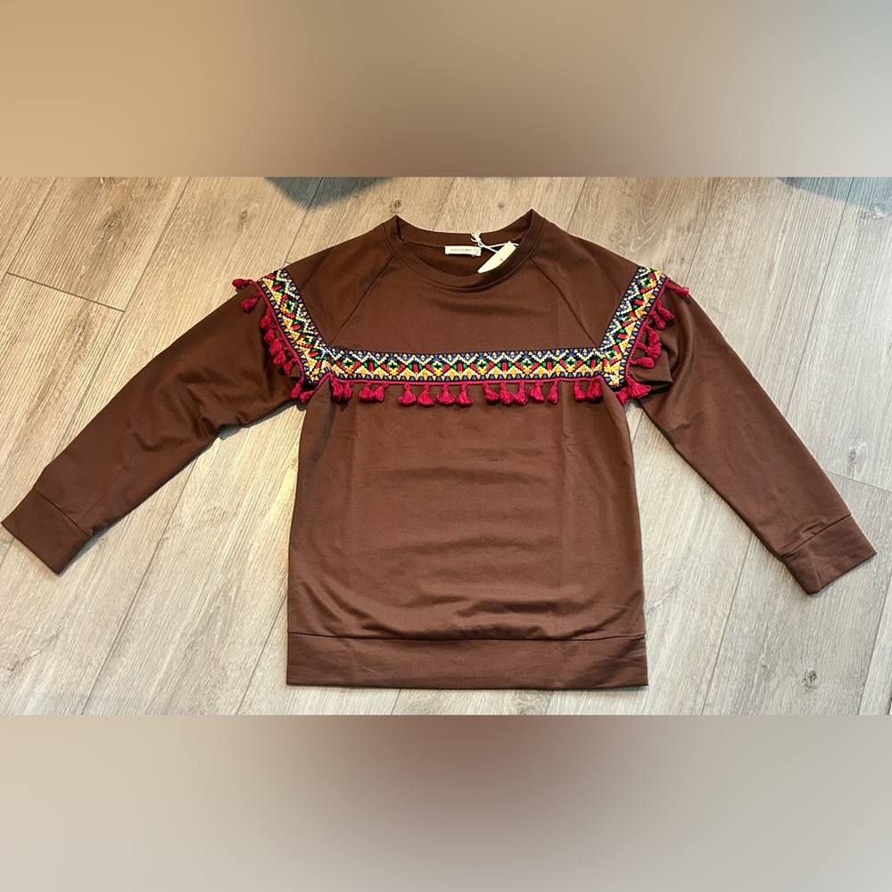 And The Why Boho Ribbon Tassel Trim
Top size small